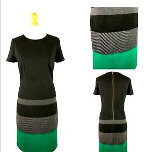 Hugo Boss Hanine Ladies Black Green Dress US2